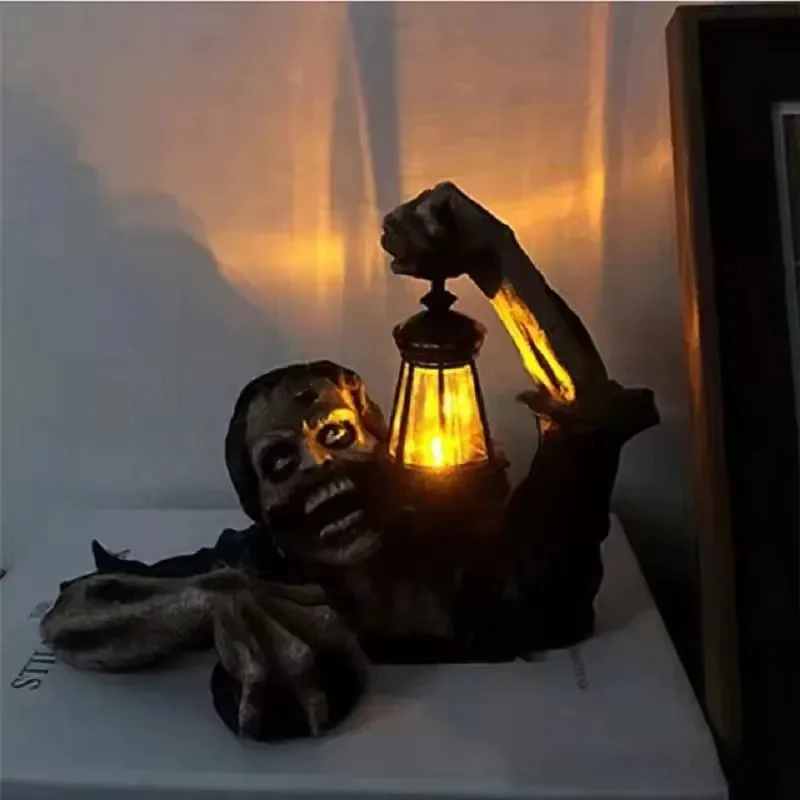 Scary Zombie Outdoor Halloween Decor with LED Light - Image 2