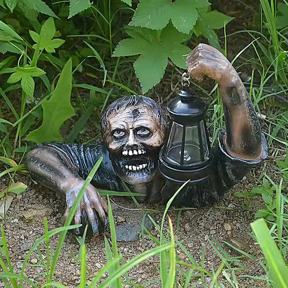 Scary Zombie Outdoor Halloween Decor with LED Light - Image 4