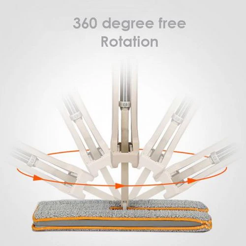 Self-Wringing Double-Sided Flat Microfiber Mop & Broom With 360 degree Spin - Image 5
