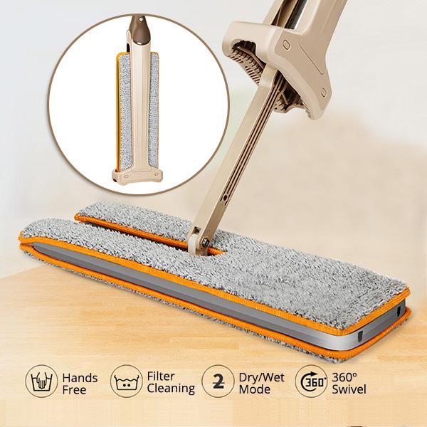 Self-Wringing Double-Sided Flat Microfiber Mop & Broom With 360 degree Spin - Image 8