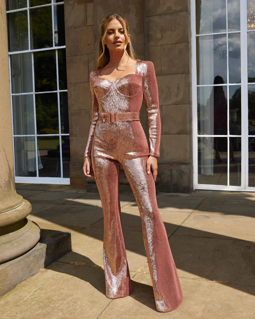 Sequin long-sleeved jumpsuit - Image 3
