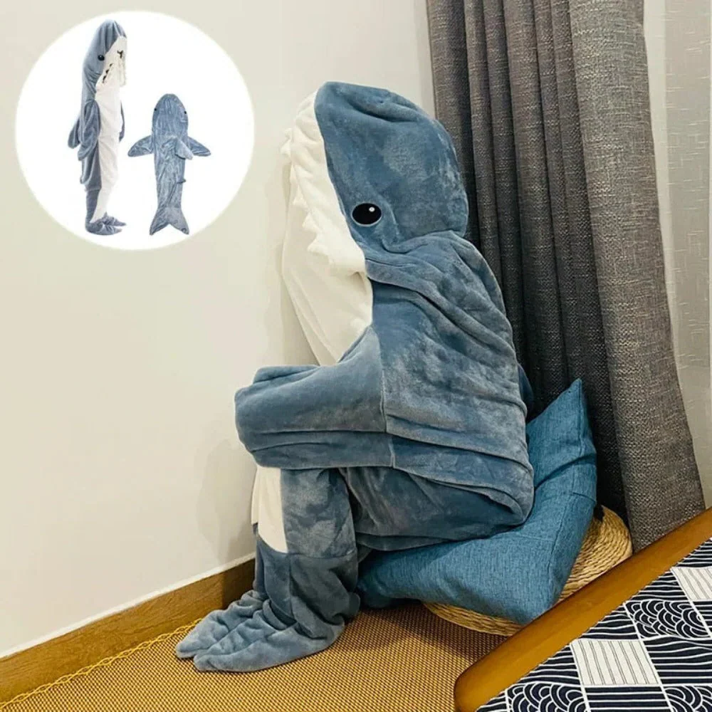 Shark Fleece Hooded Blanket - Image 4