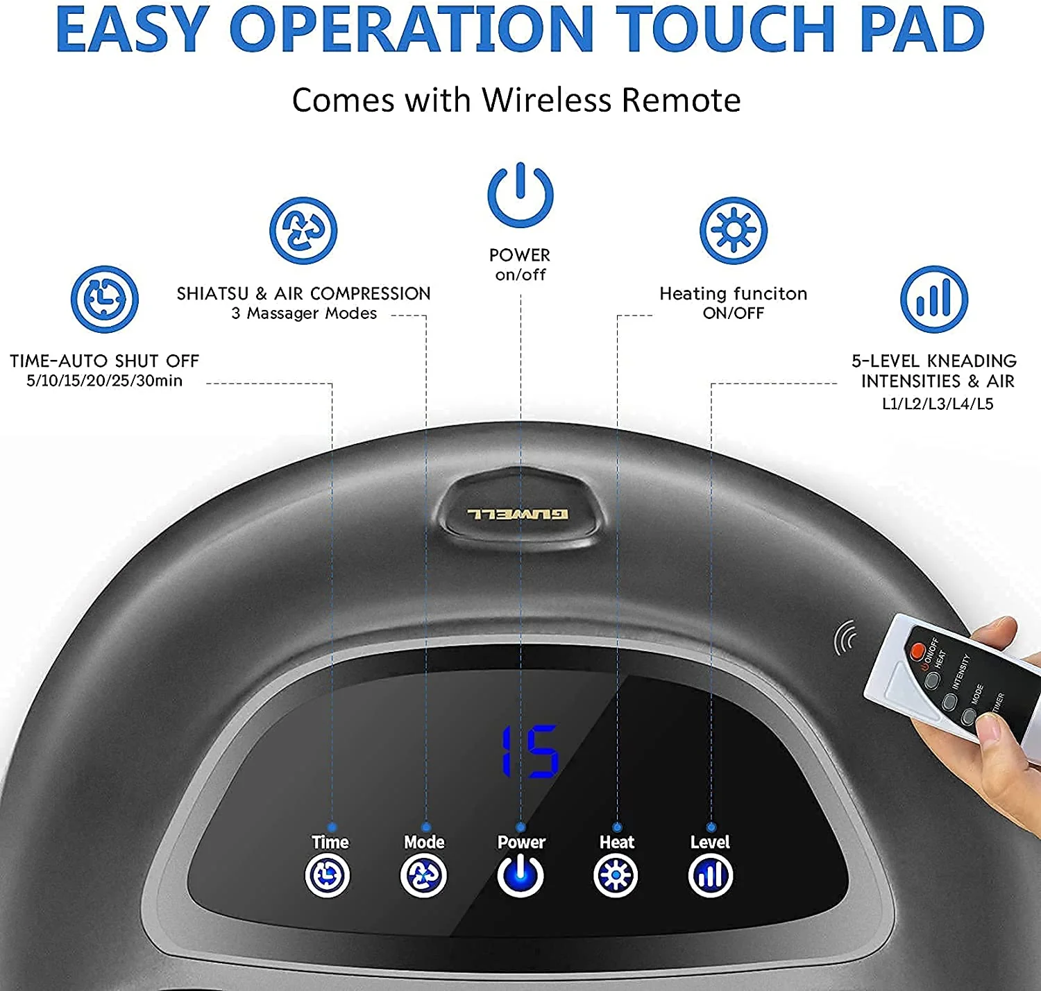 Shiatsu Electric Foot Massager With Heat - Image 4