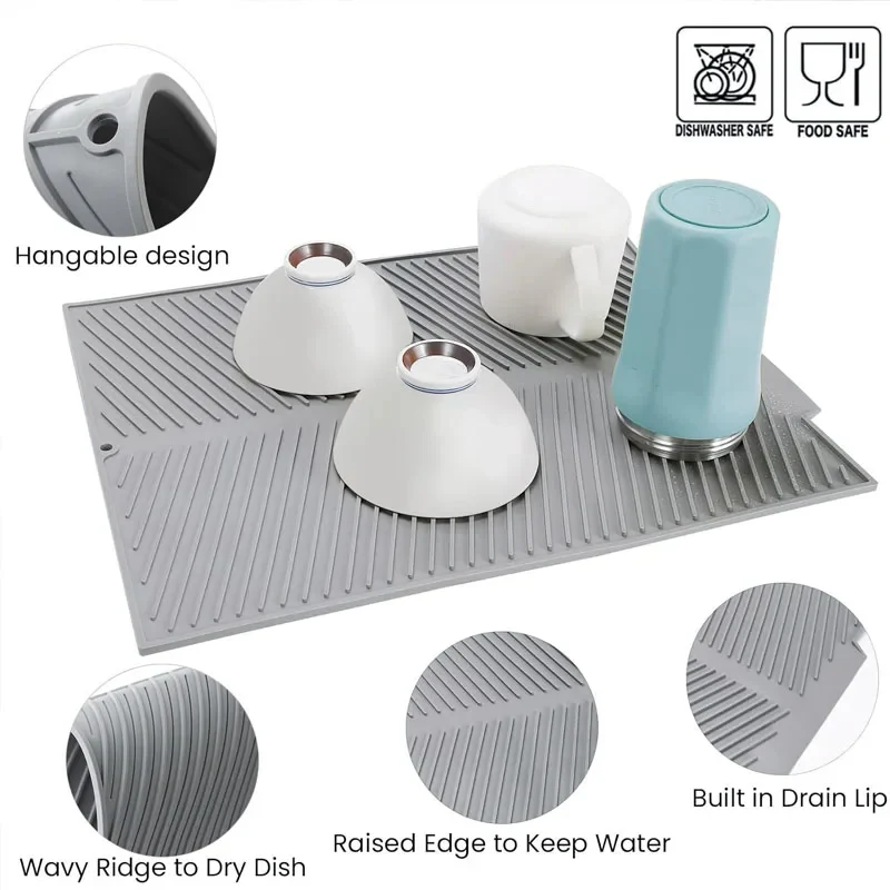 Silicone Countertop Dish Drying Mat - Image 4