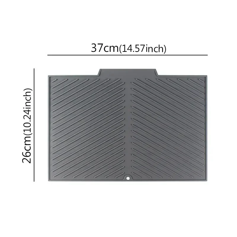 Silicone Dish Drying Mat with Drain Design - Image 6