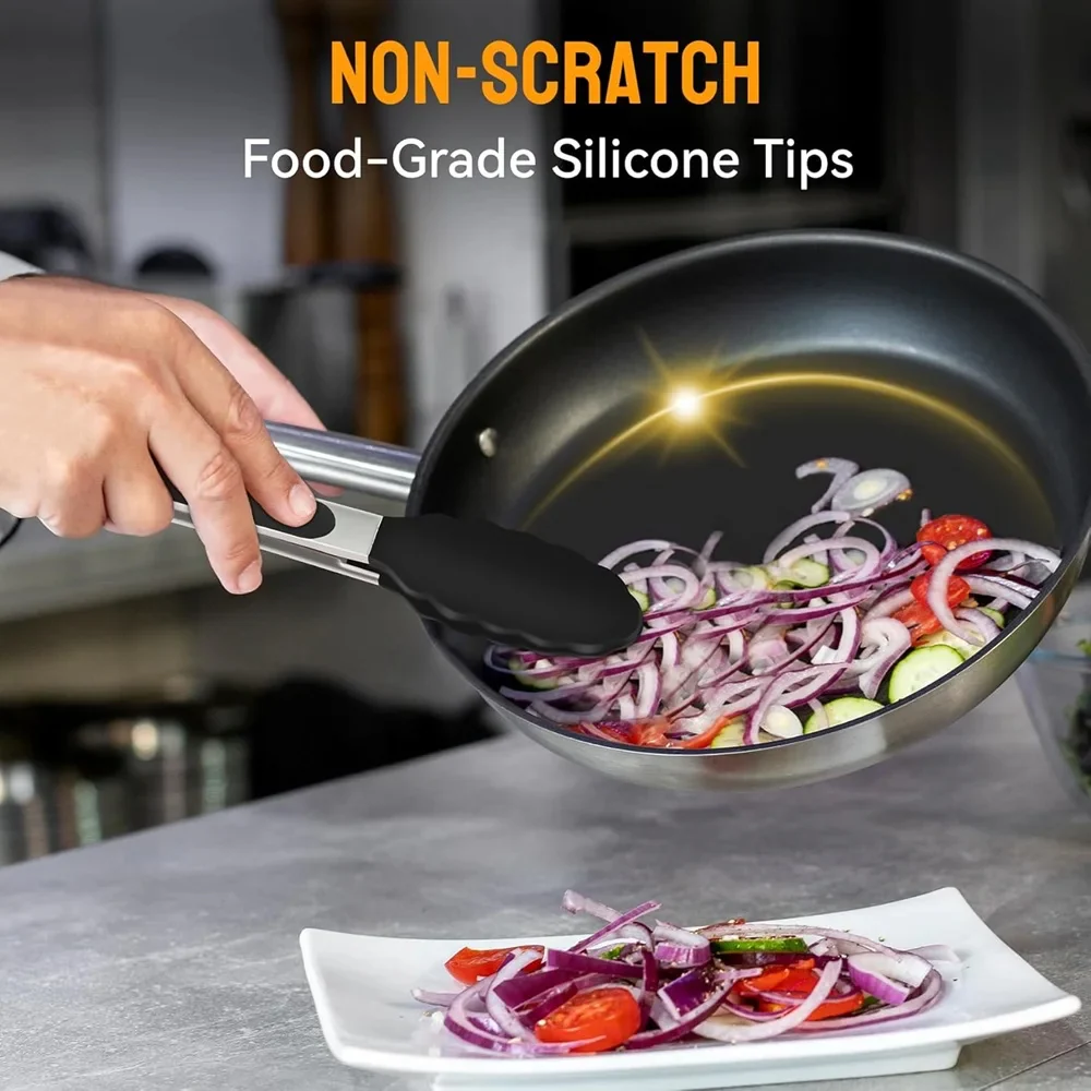 Silicone Kitchen Tongs (3-piece Set) - Image 2