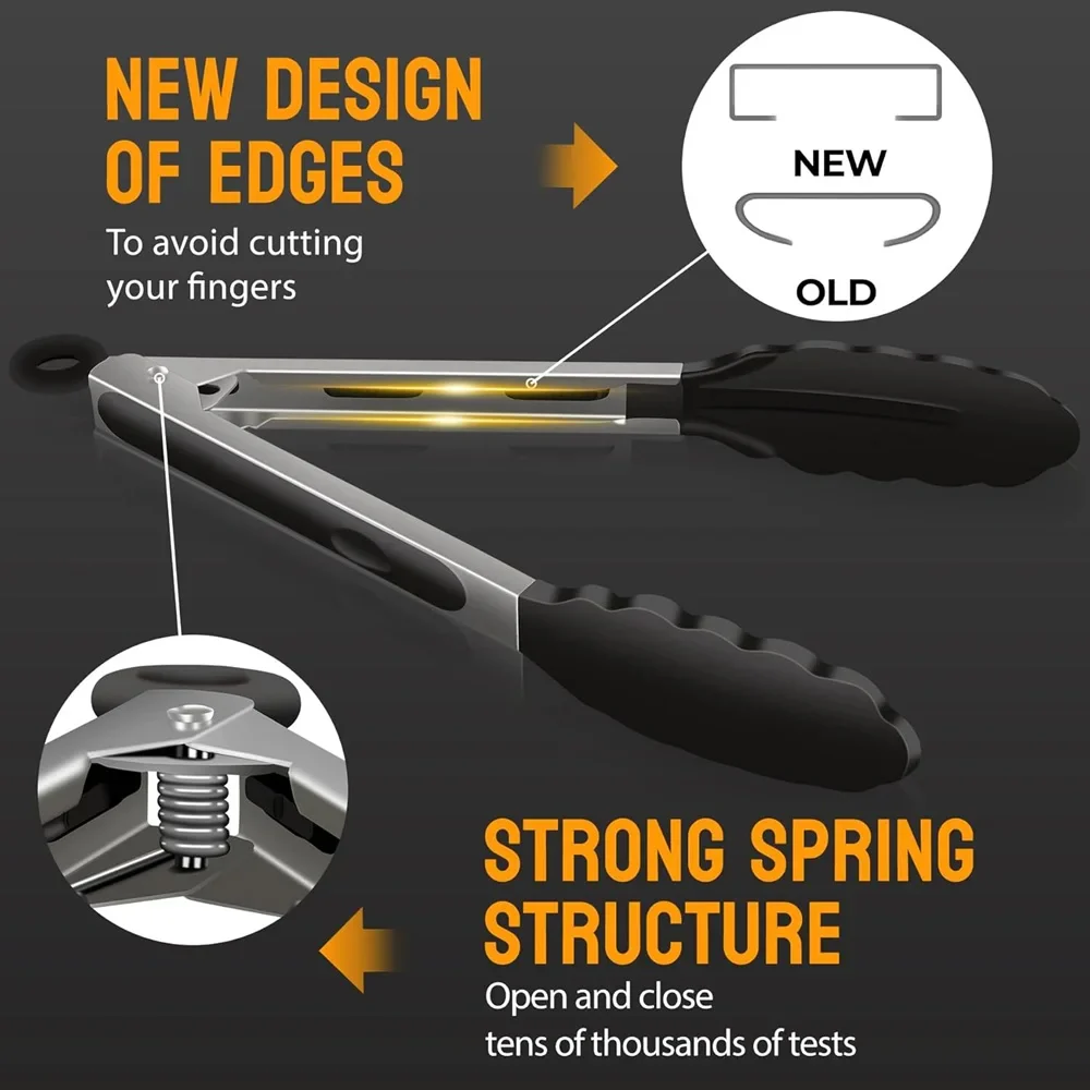 Silicone Kitchen Tongs (3-piece Set) - Image 6