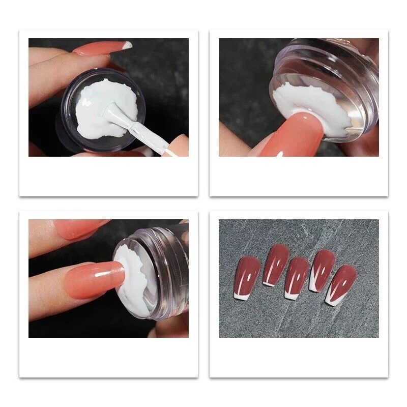 Silicone Transparent Nail Stamper with Scraper - Image 3