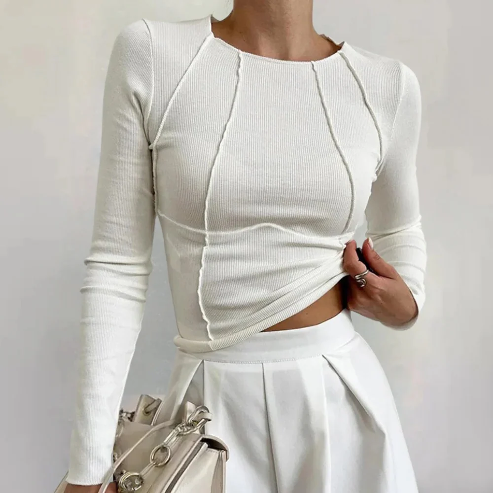 Simple Long Sleeve Women's Top - Image 3