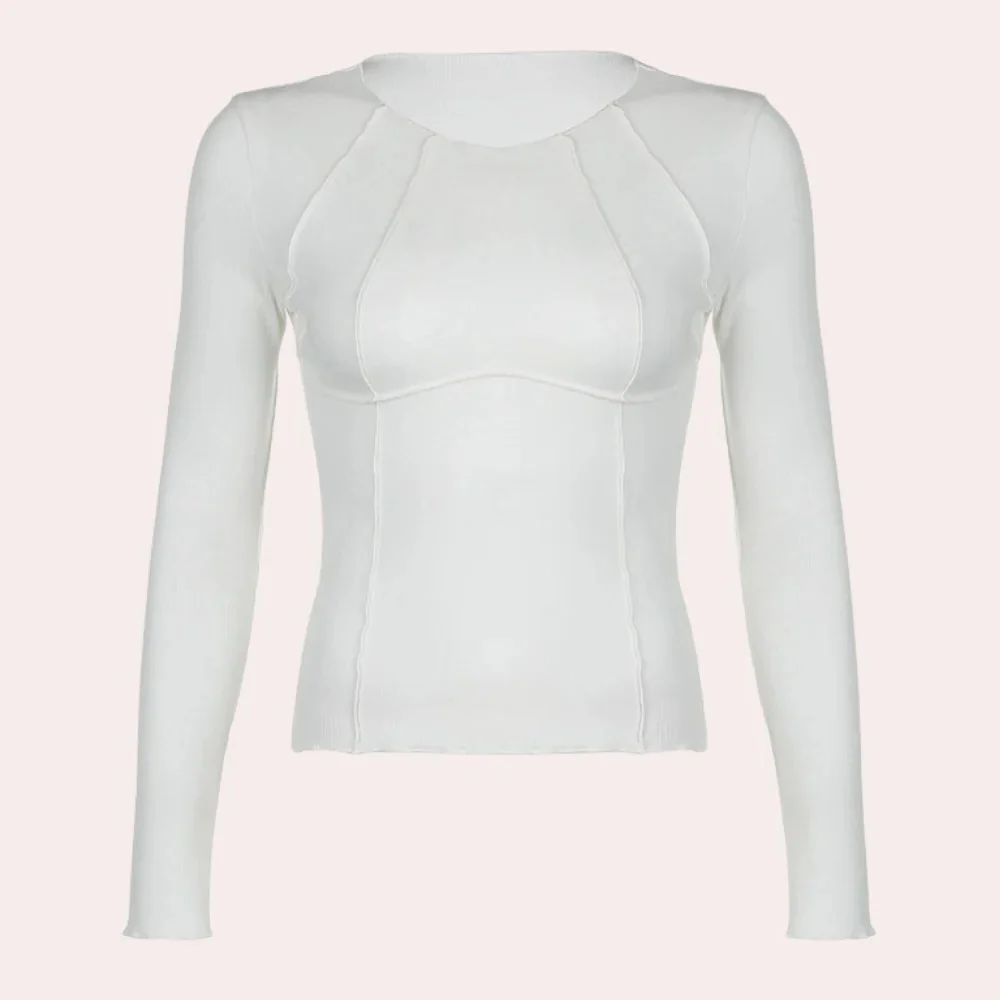 Simple Long Sleeve Women's Top - Image 4