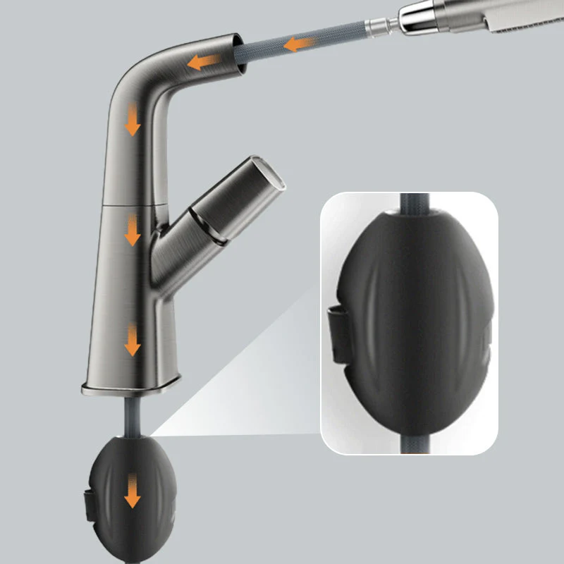 Single-Hole Basin Tap With Pull-Out Spray Head - Image 2
