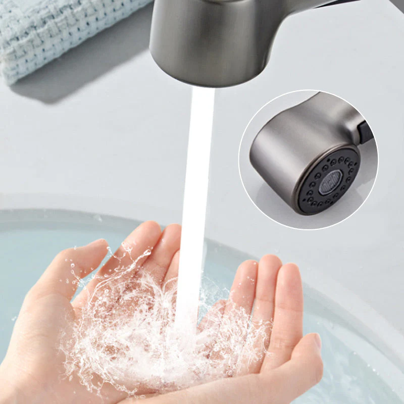 Single-Hole Basin Tap With Pull-Out Spray Head - Image 3