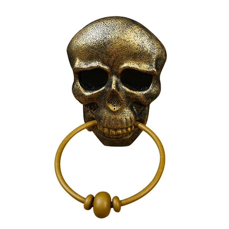 Skeleton Head Door Knocker Halloween Decoration - Image 5