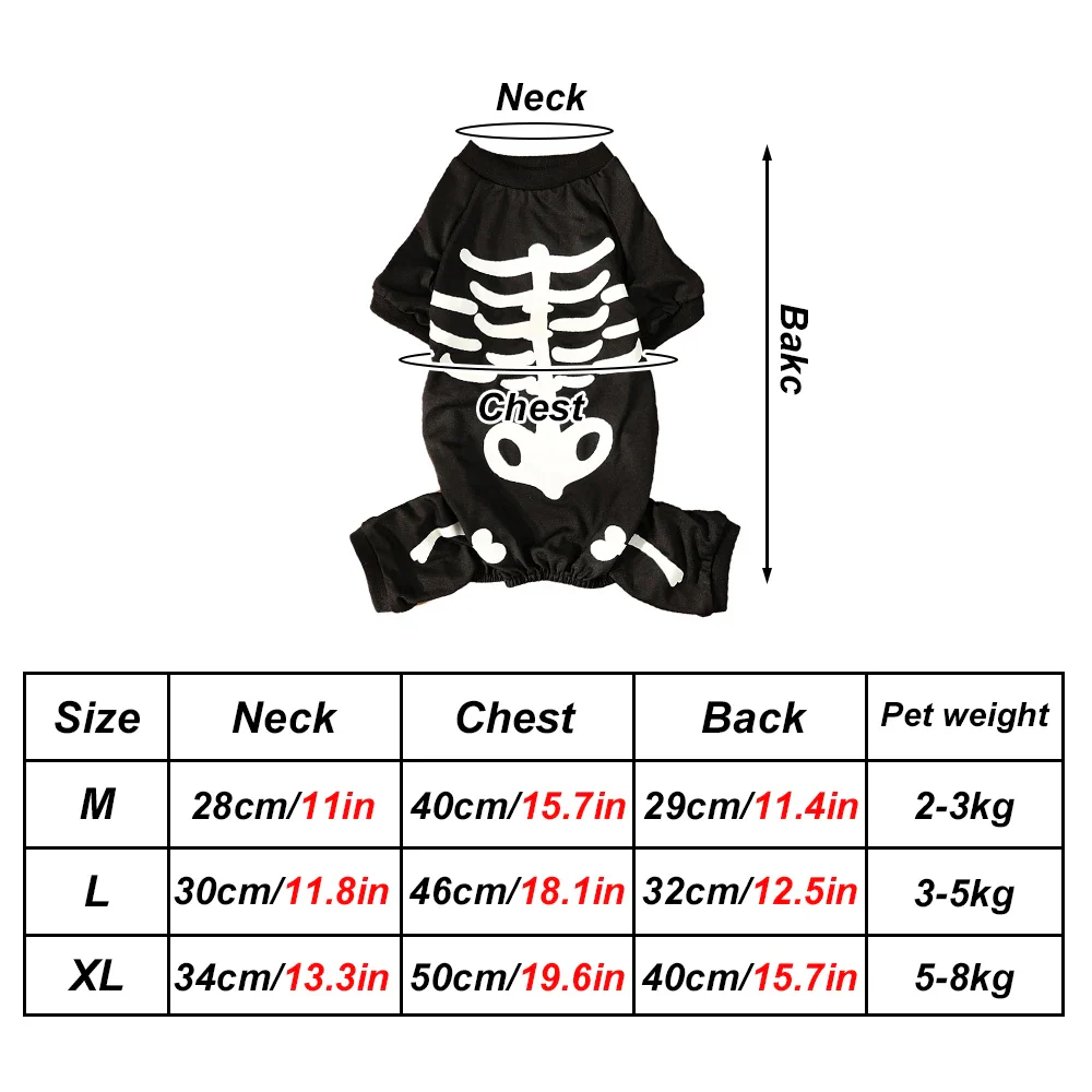Skeleton Jumpsuit Dog Halloween Costume - Image 2
