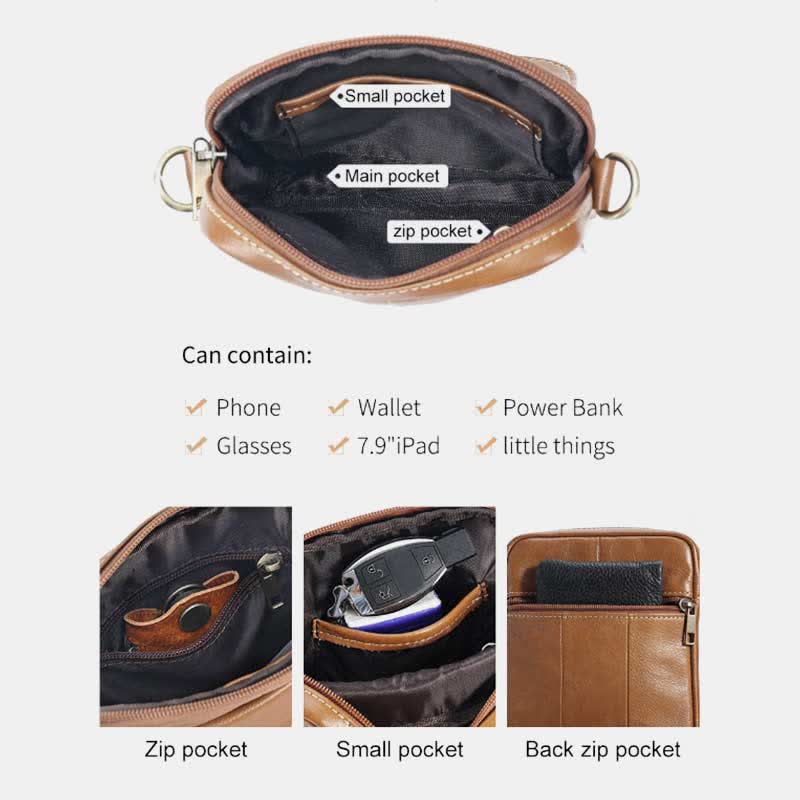 Small Shoulder Bag Made Of Leather For Men - Image 2
