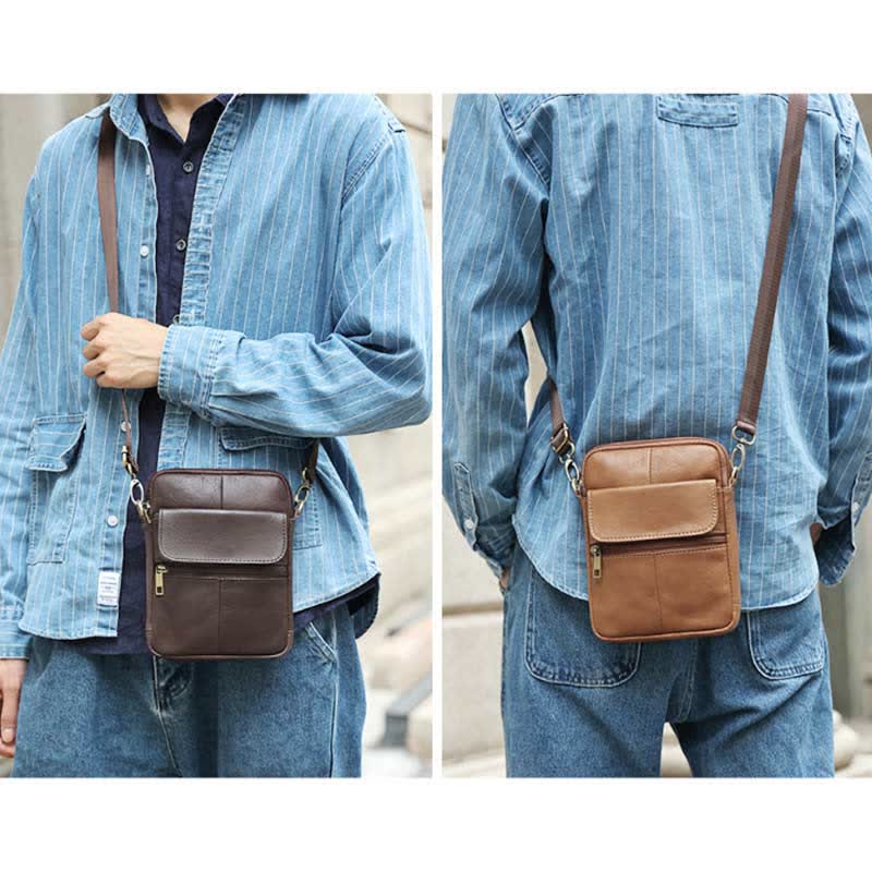 Small Shoulder Bag Made Of Leather For Men - Image 7