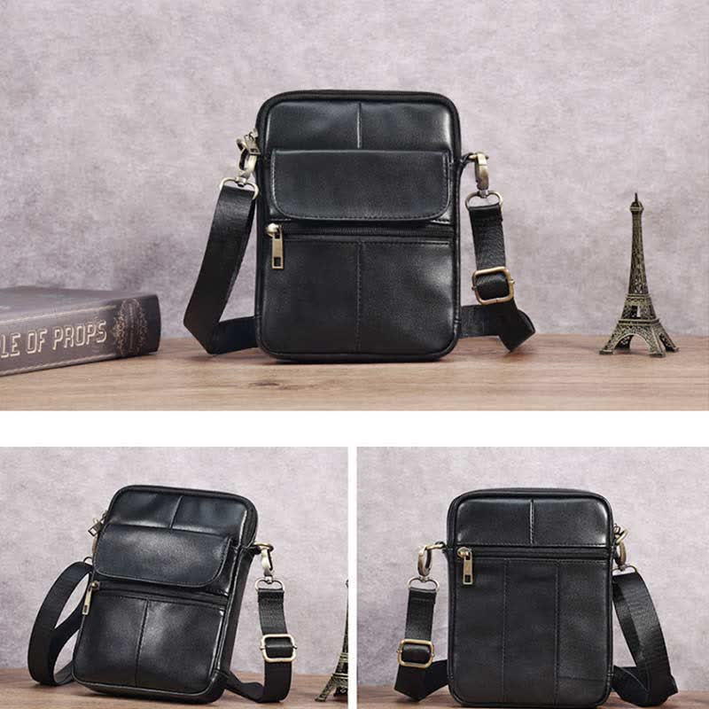 Small Shoulder Bag Made Of Leather For Men - Image 9