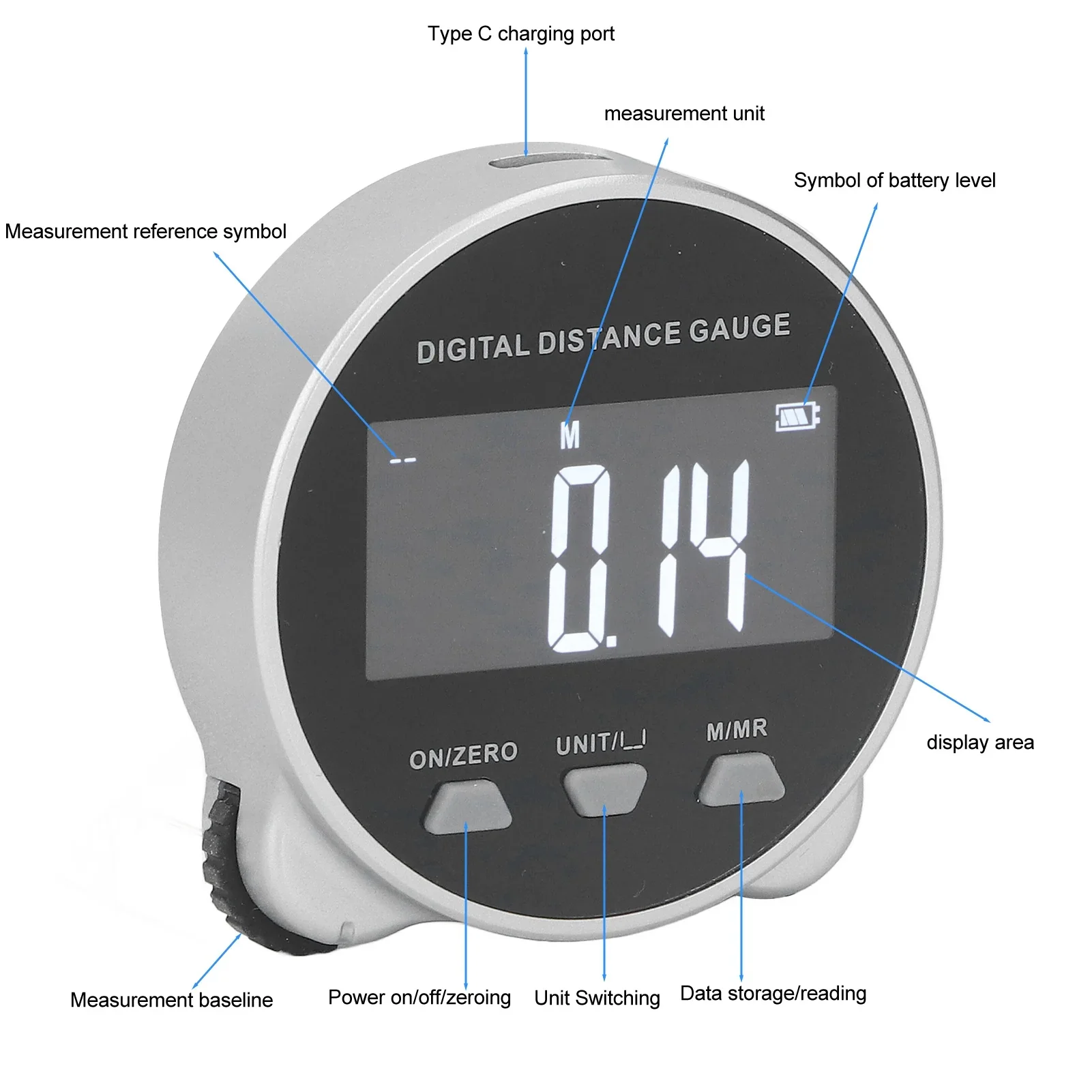 Smart Digital Tape Measure with LCD Display - Image 3