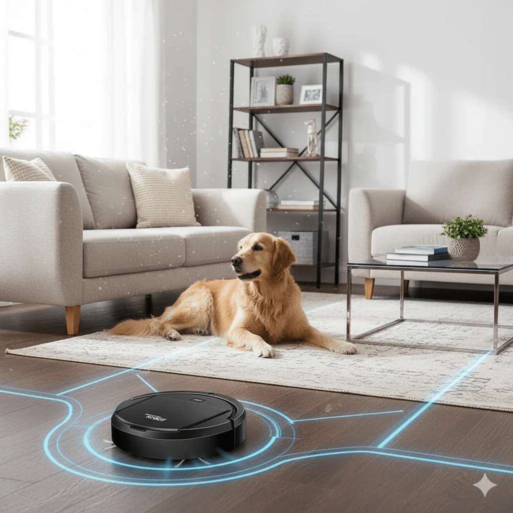 Smart robot vacuum cleaner with ultra-quiet cleaning and HEPA filtration - Image 3
