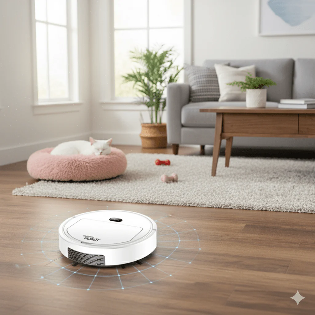 Smart robot vacuum cleaner with ultra-quiet cleaning and HEPA filtration - Image 4