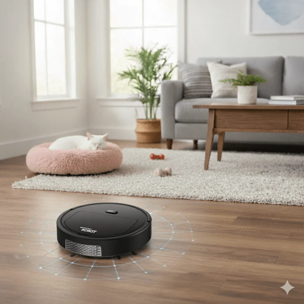 Smart robot vacuum cleaner with ultra-quiet cleaning and HEPA filtration - Image 6