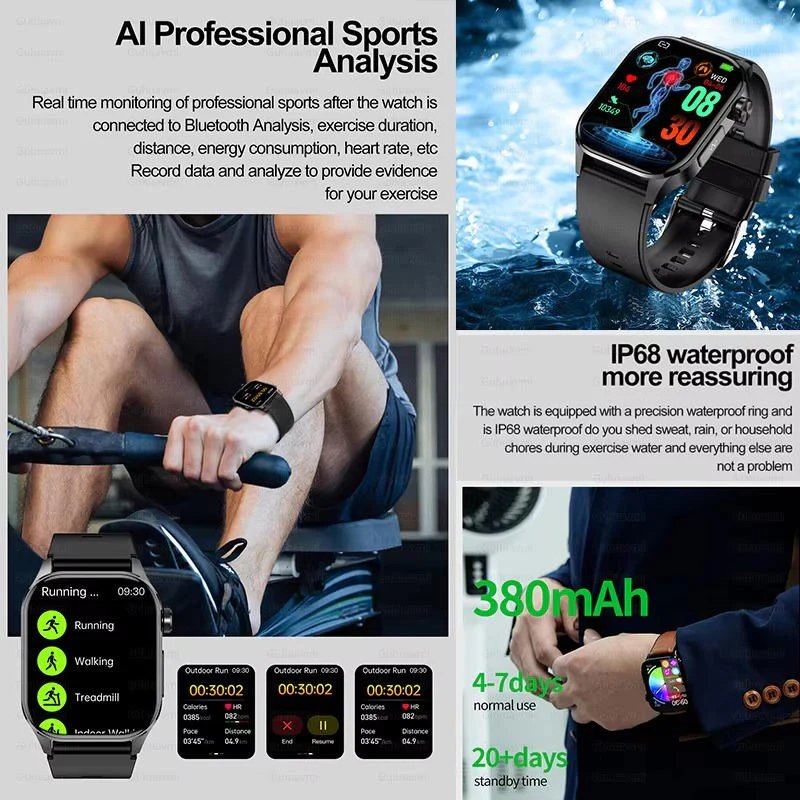 Smartwatch For Seniors Blood Pressure Sugar Health Management - Image 2