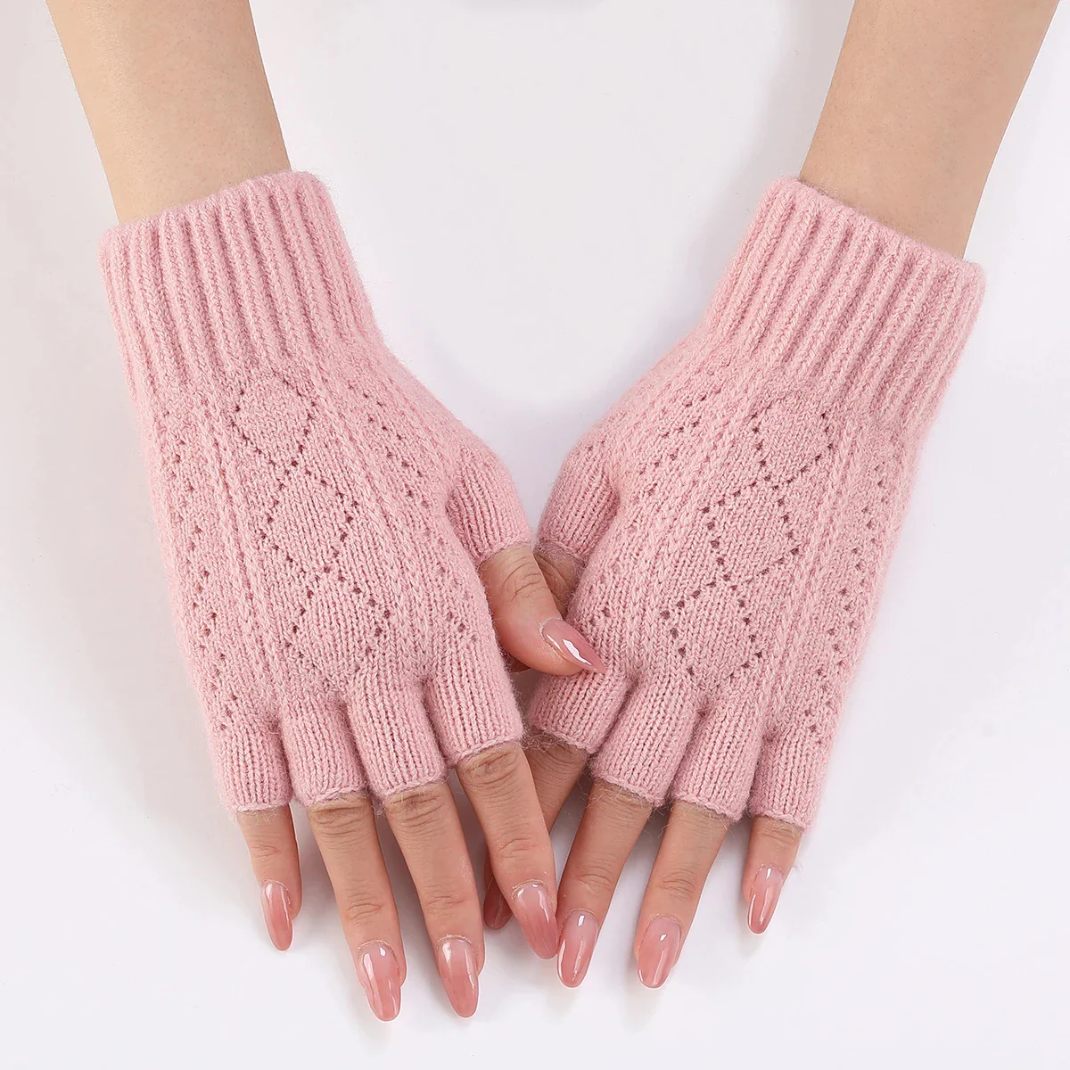 Soft Knit Fingerless Gloves for Winter - Image 10