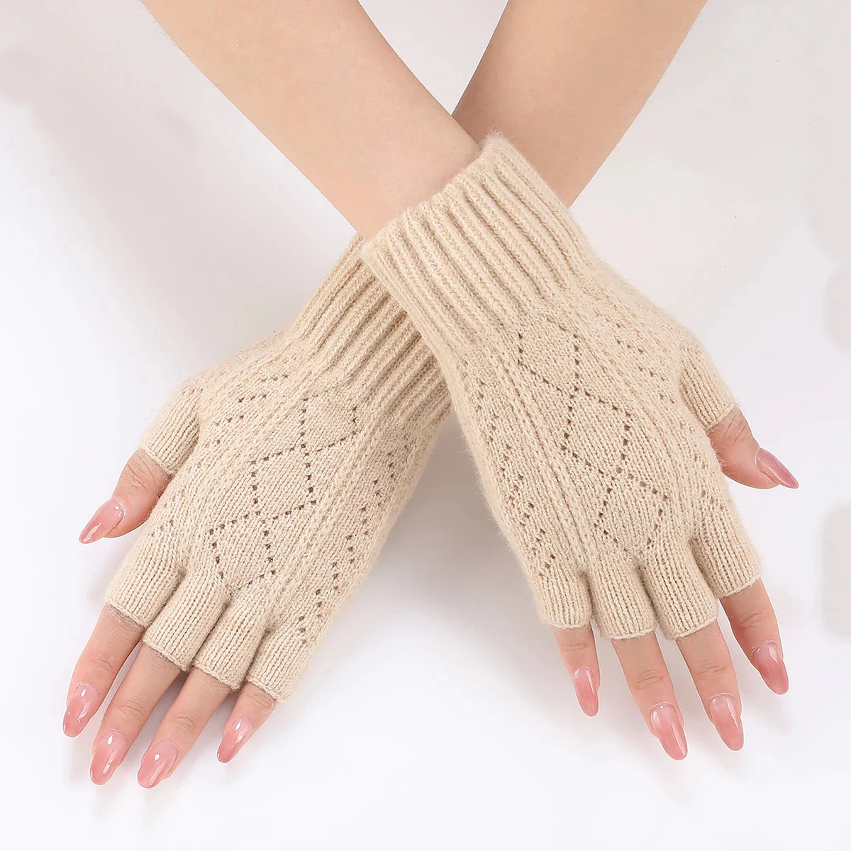 Soft Knit Fingerless Gloves for Winter - Image 4
