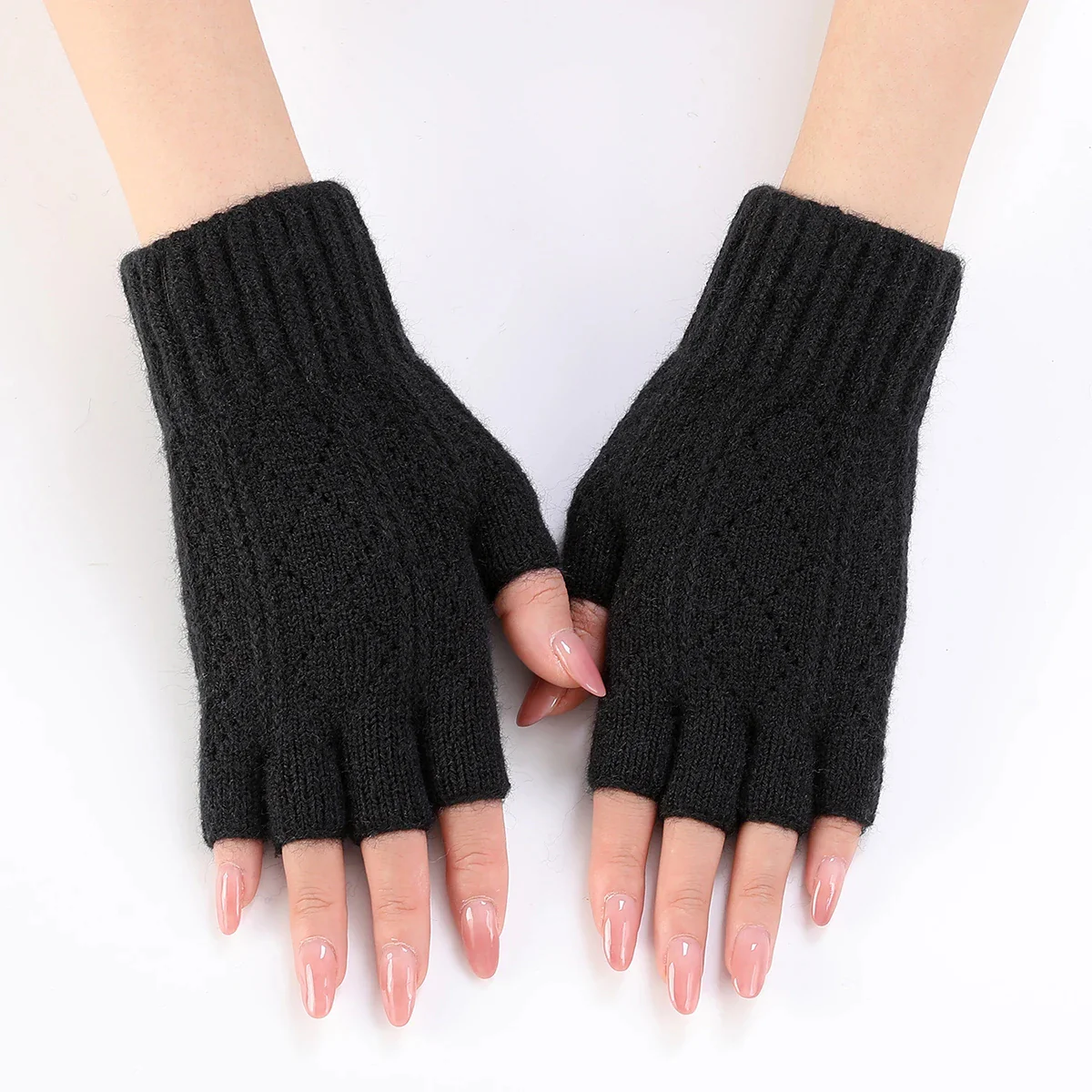 Soft Knit Fingerless Gloves for Winter - Image 6
