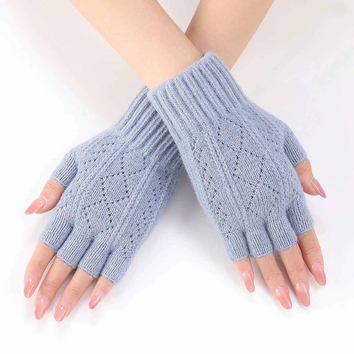 Soft Knit Fingerless Gloves for Winter - Image 7
