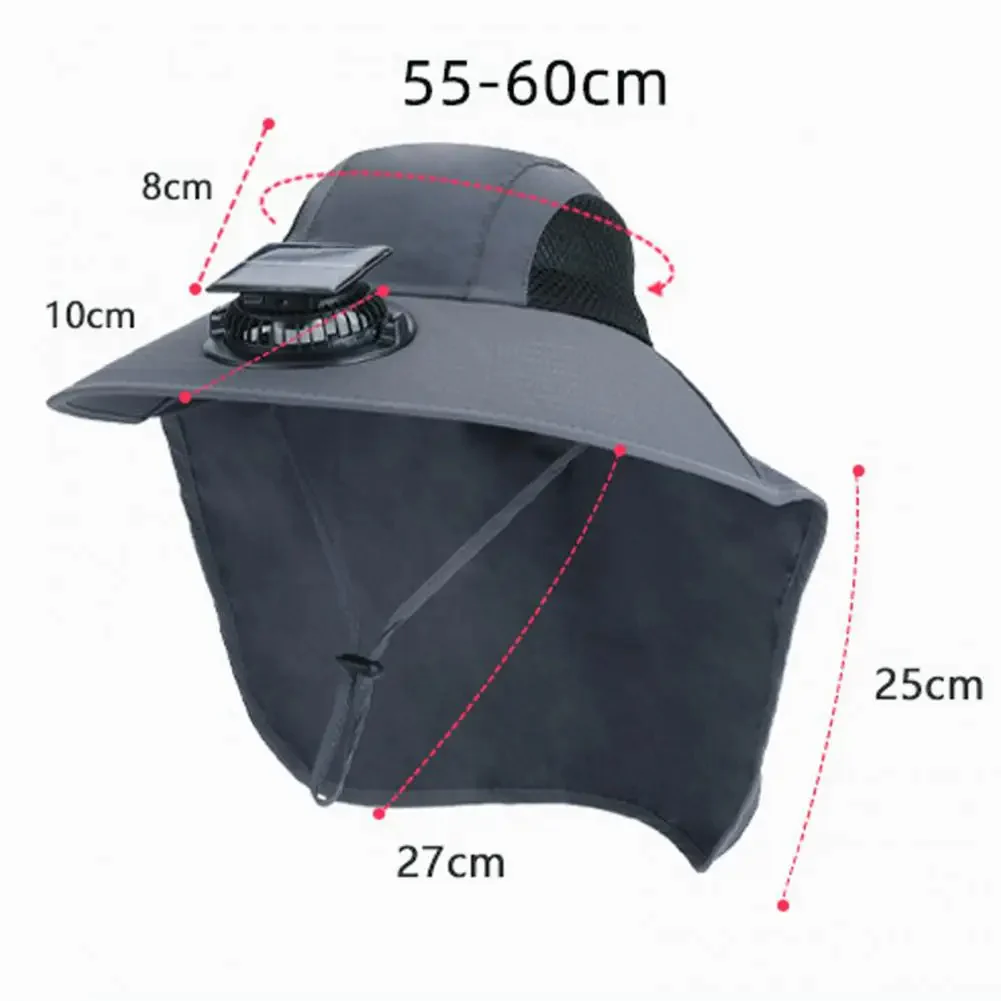 Solar Fan Hat with Wide Brim UV Protection - Image 4