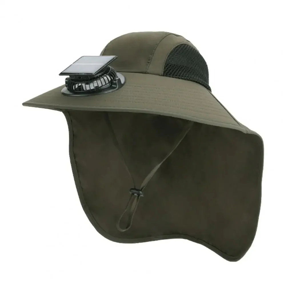 Solar Fan Hat with Wide Brim UV Protection - Image 5