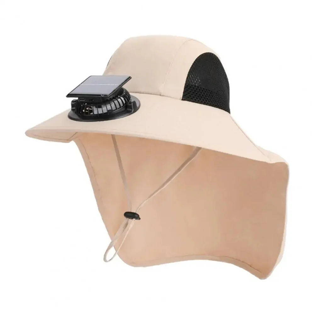 Solar Fan Hat with Wide Brim UV Protection - Image 6
