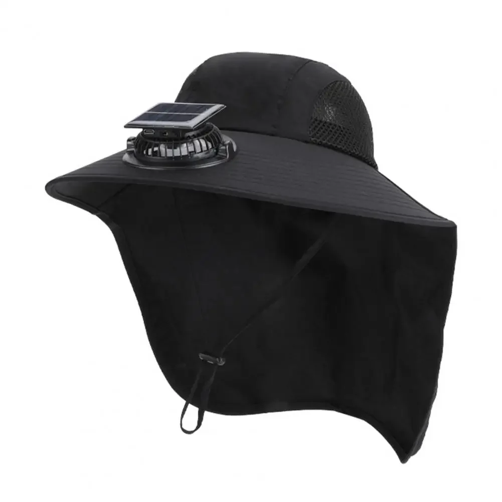 Solar Fan Hat with Wide Brim UV Protection - Image 7