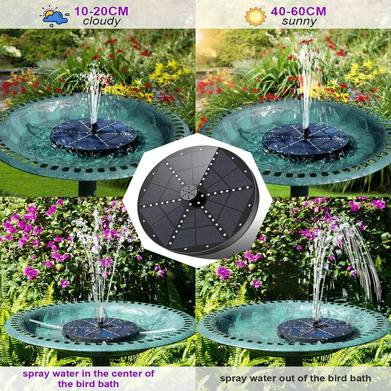 Solar Fountain with 60 LED Lights - Image 4
