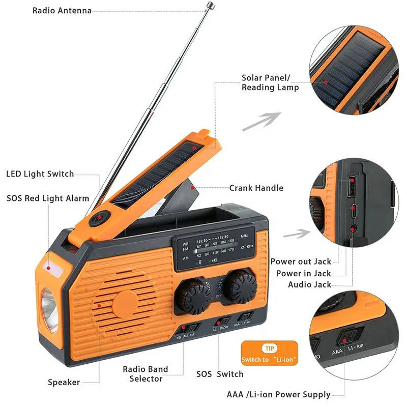 Solar Hand Crank Emergency Radio - Image 8