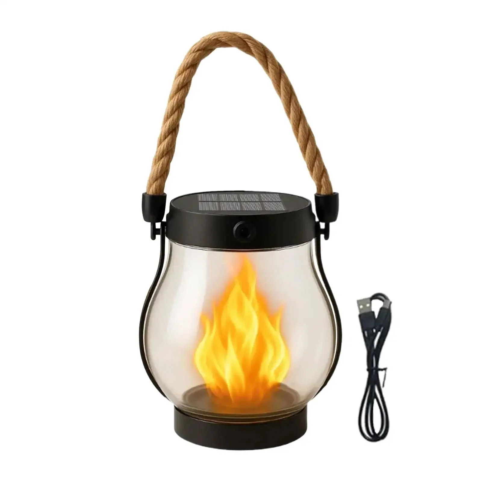 Solar Outdoor Porch Flame Lanterns - Image 6
