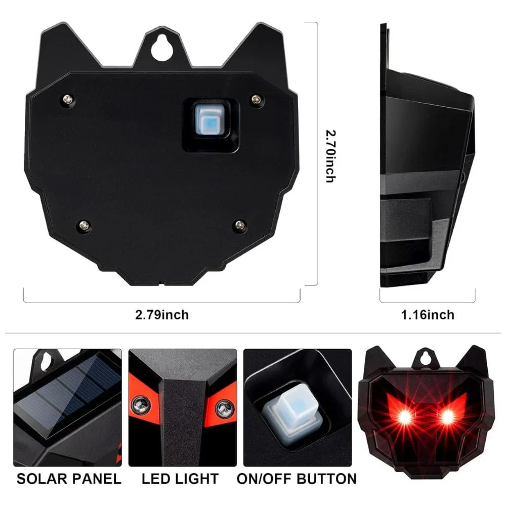 Solar Powered Outdoor Nocturnal Animal Repeller 2PCS - Image 6