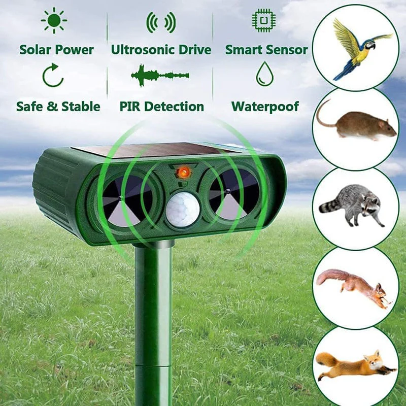 Solar-powered Ultrasonic Animal Repellent - Image 8