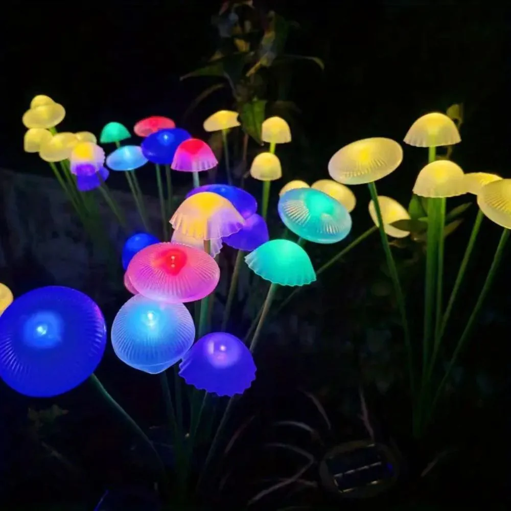 Solar Swaying Mushroom Garden Decor Lights - Image 2