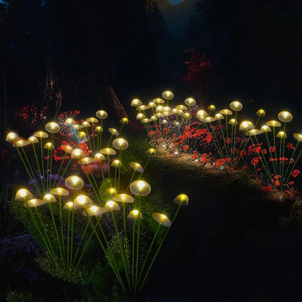 Solar Swaying Mushroom Garden Decor Lights - Image 3