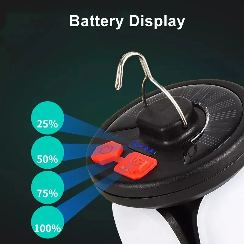 Solar USB Folding Leaf Camping Lantern - Image 3