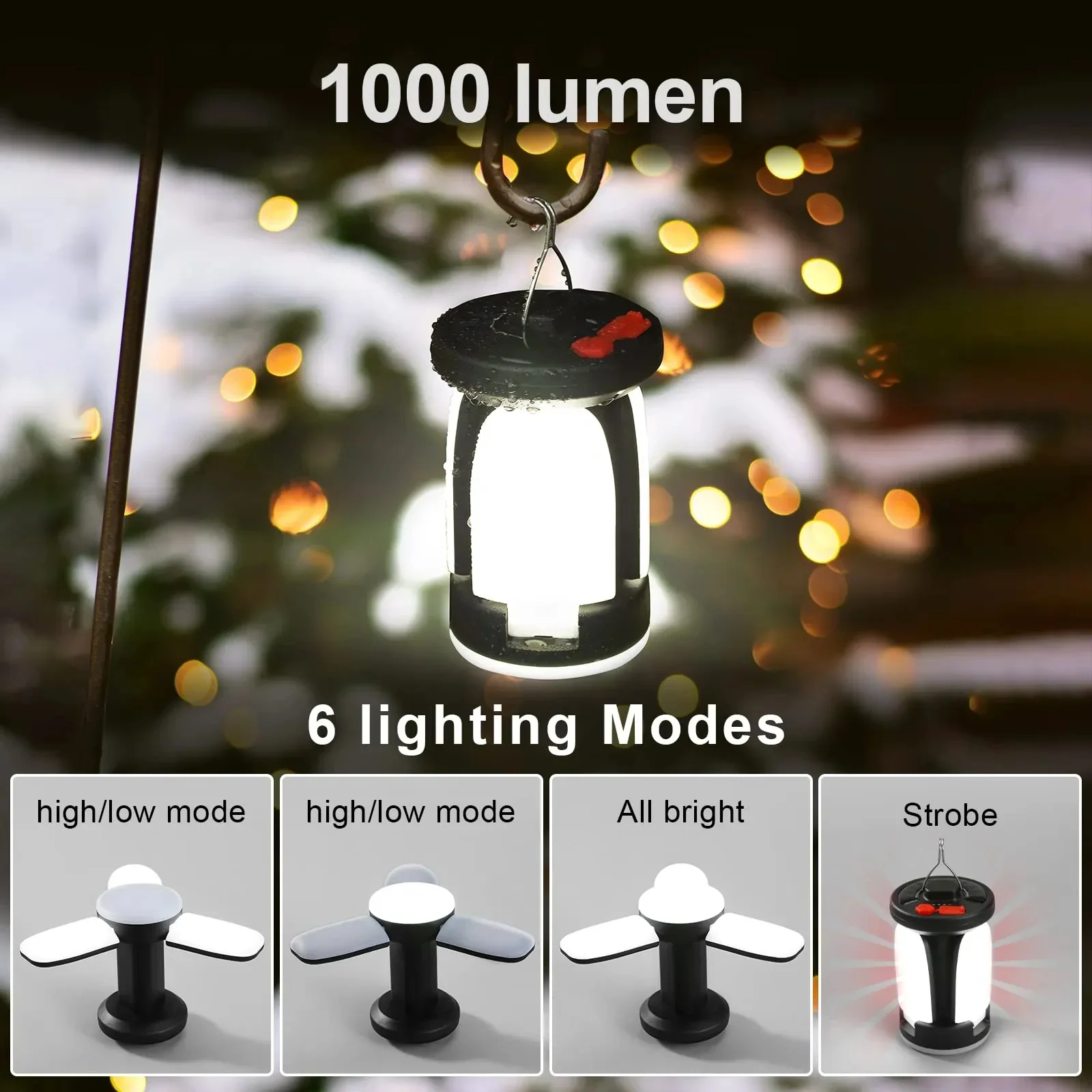 Solar USB Folding Leaf Camping Lantern - Image 4