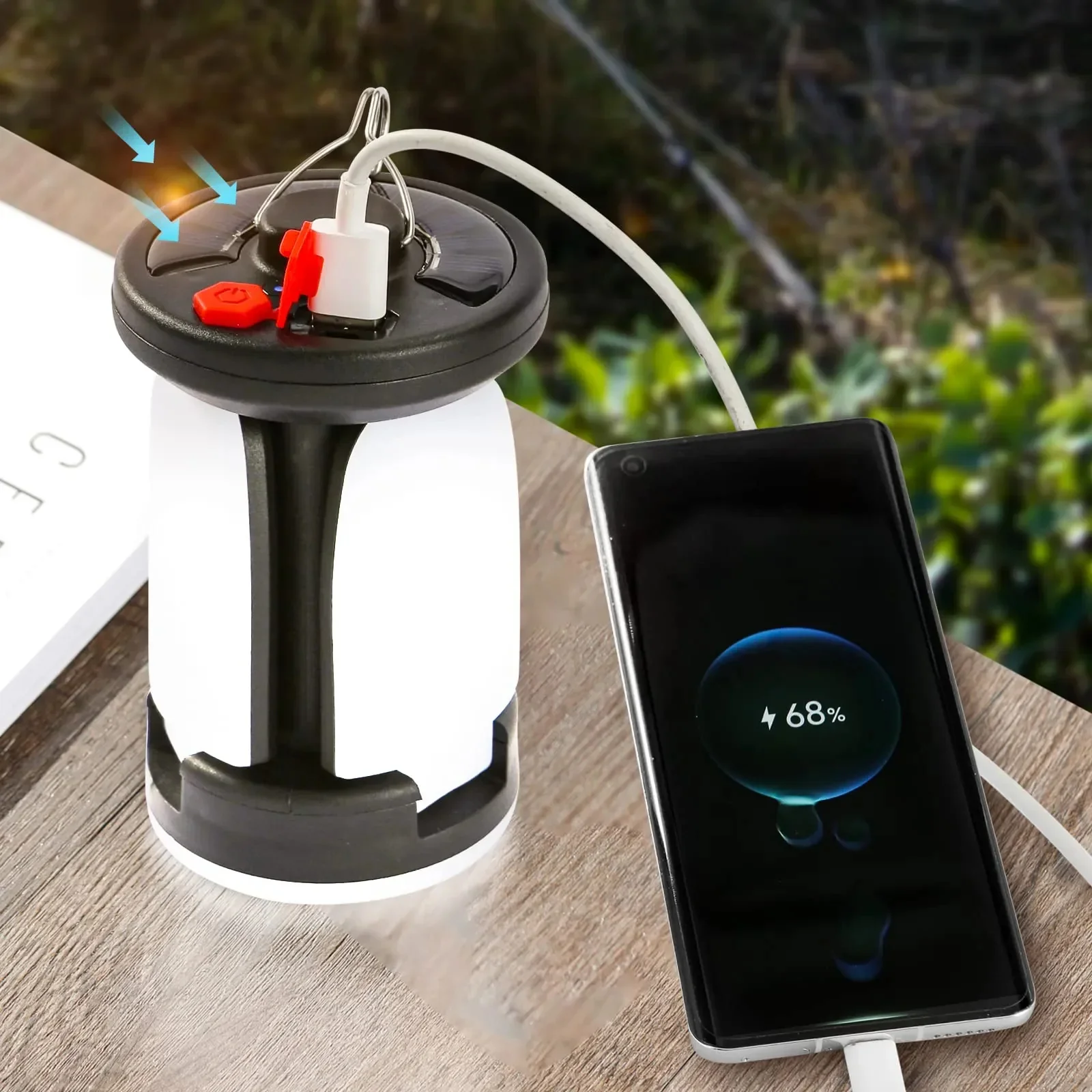 Solar USB Folding Leaf Camping Lantern - Image 5