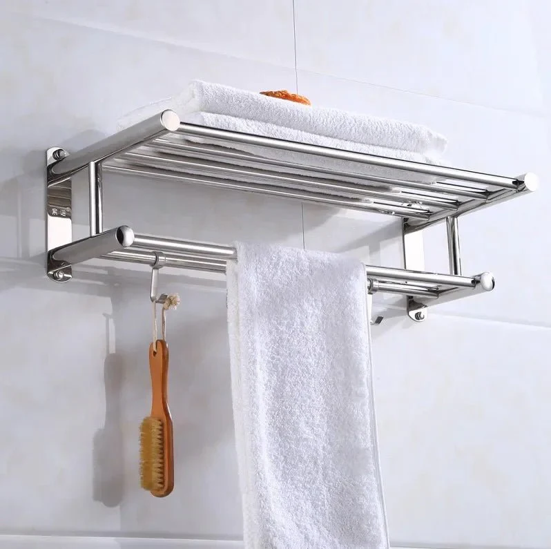 Space-saving wall rack with modern minimalist design for bathroom and kitchen - Image 2