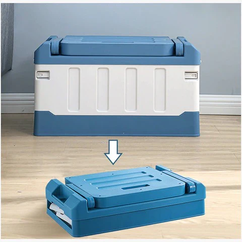 Spacious Indoor / Outdoor Collapsible Trunk Storage Bin Container With Seat - Image 7