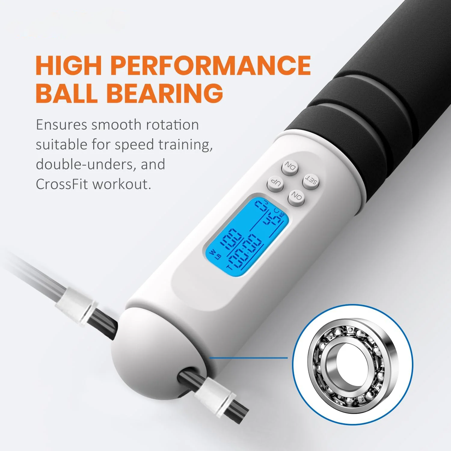 Speed Skipping Jump Rope With Calorie Counter - Image 2