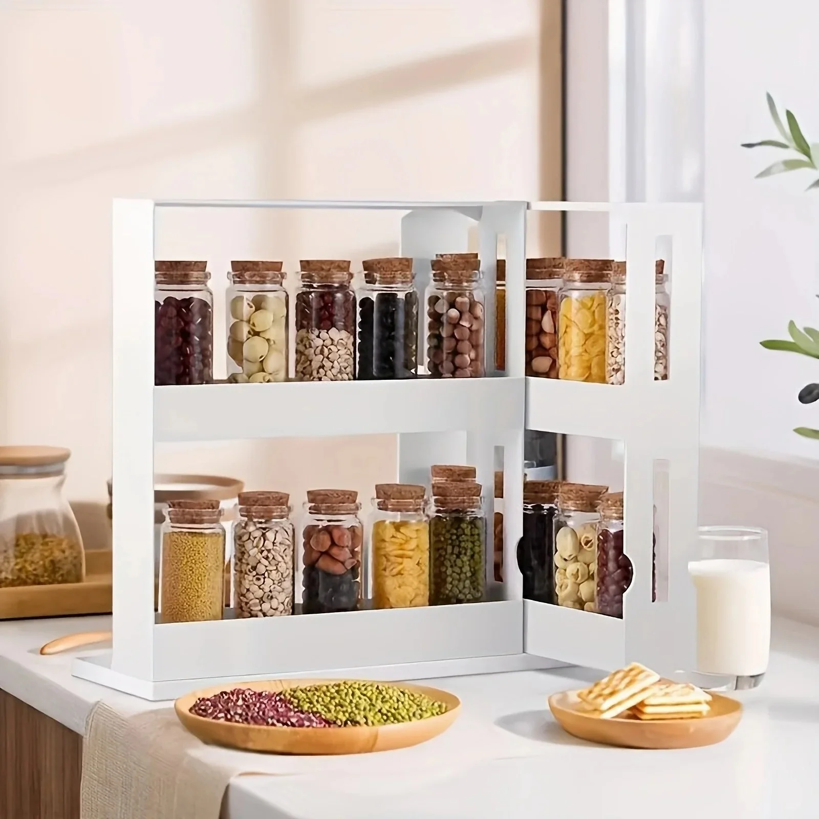 Spice Rack Organizer with Swivel Shelves - Image 2