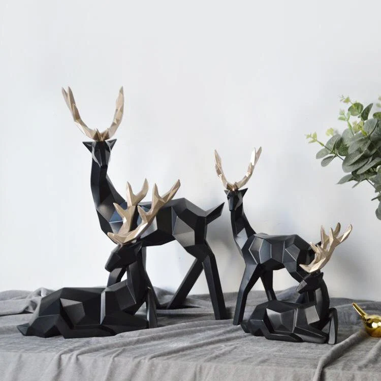 Stag Figures Sculpture - Image 2