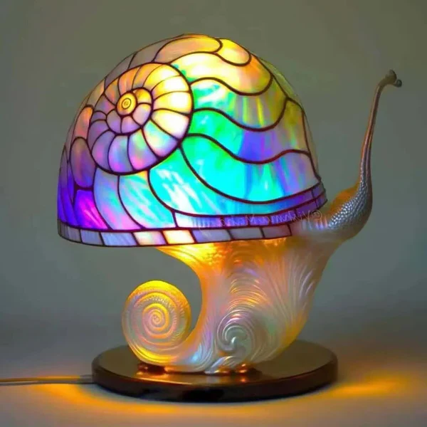 Stained Glass Plant Series Table Lamp - Image 5